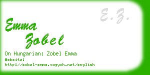 emma zobel business card